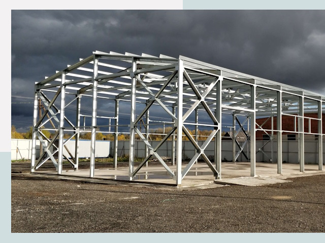 Двускатные ангары в Анжеро-Судженск от 615 руб. за квадрат