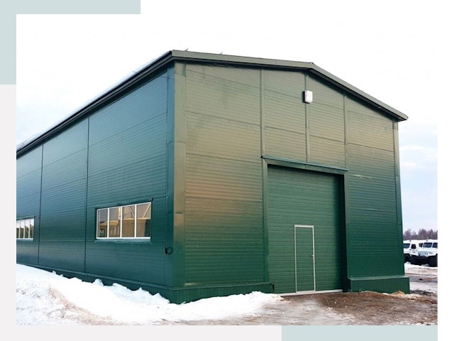 Двускатные ангары в Анжере-Судженске