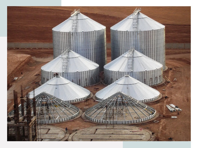 Строительство зерновых силосов в Анжере-Судженске