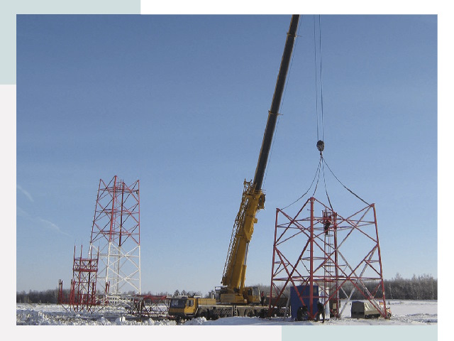 Монтаж вышек связи в Анжере-Судженске