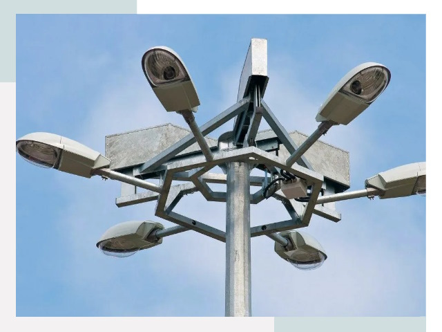 Монтаж осветительных мачт в Анжере-Судженске