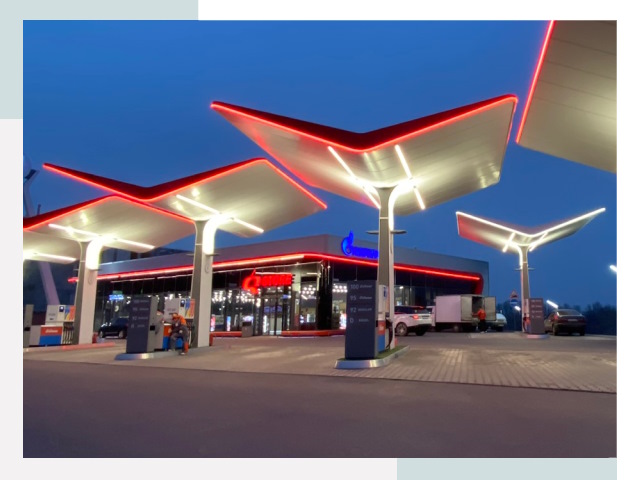 Навесы для АЗС в Анжере-Судженске