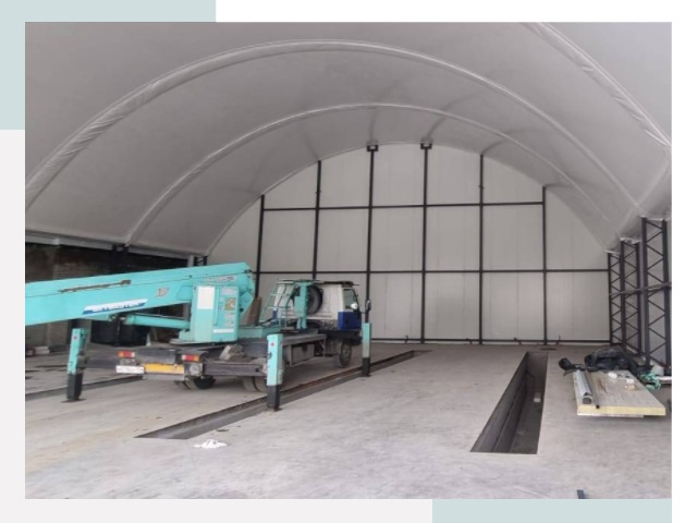 Внутреннее оснащение ангаров в Анжере-Судженске